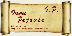 Ivan Pejović vizit kartica